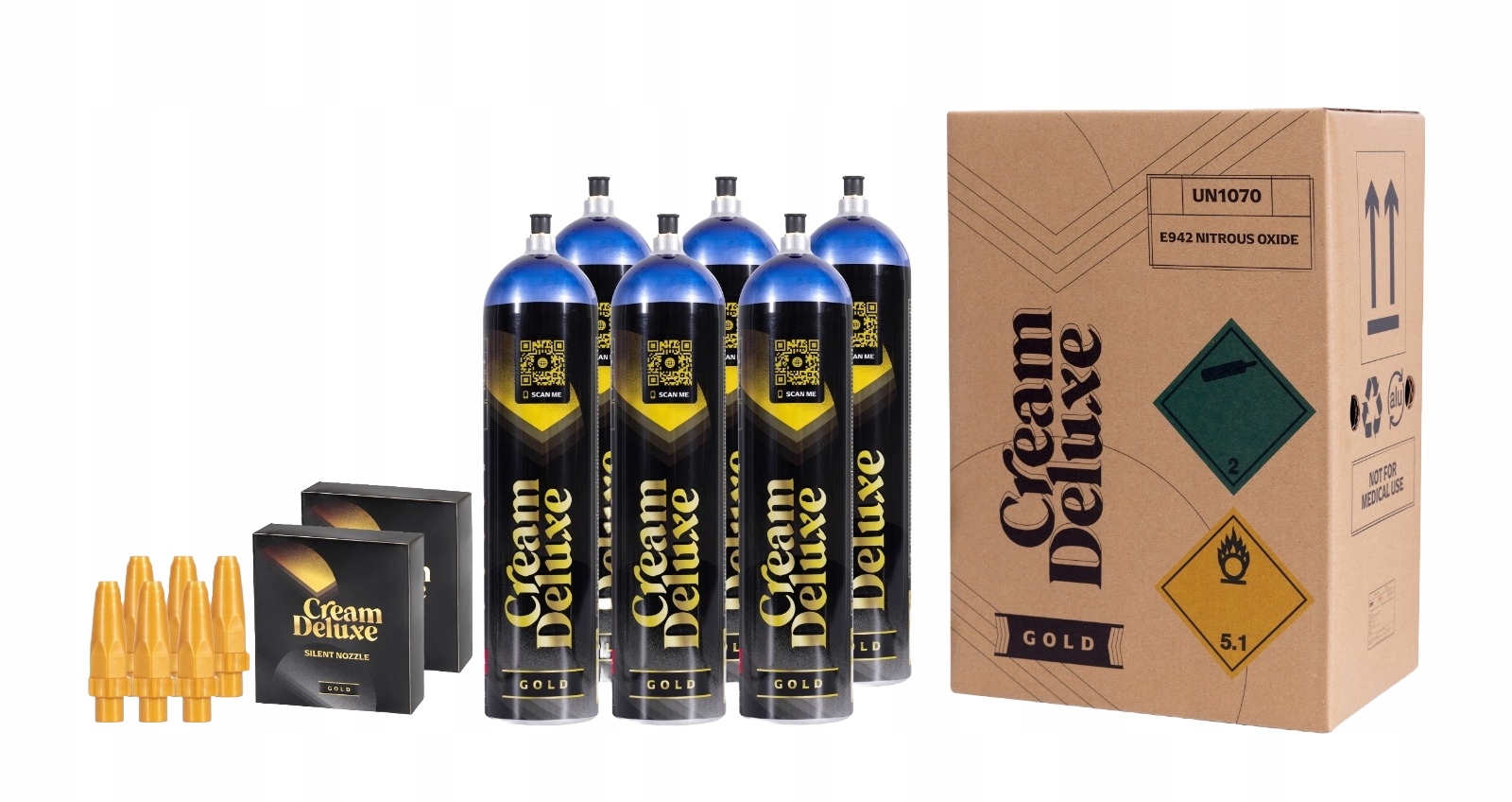 Cream Deluxe Gold 640g Krémová nabíjačka Bal